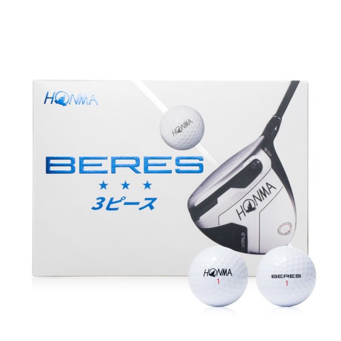 HONMA高爾夫球BERES 3S三層球團購印制logo名字一桿進洞禮品球/請先選好規格詢價哦