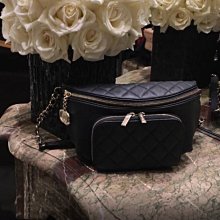 Chanel AS0465 Bi Quilted Waist Bag 鍊帶腰包 黑