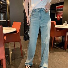 NANAS【W05056】穿出大長腿╻好版型👍！夏日淺藍色天絲顯瘦牛仔直筒褲 預購