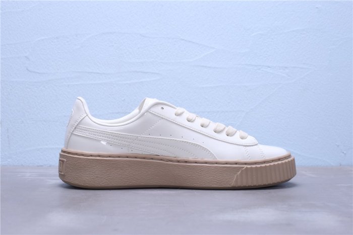 Puma Basket Platform Patent Wn's 米白 漆皮 休閒運動鞋 女鞋 363314-05