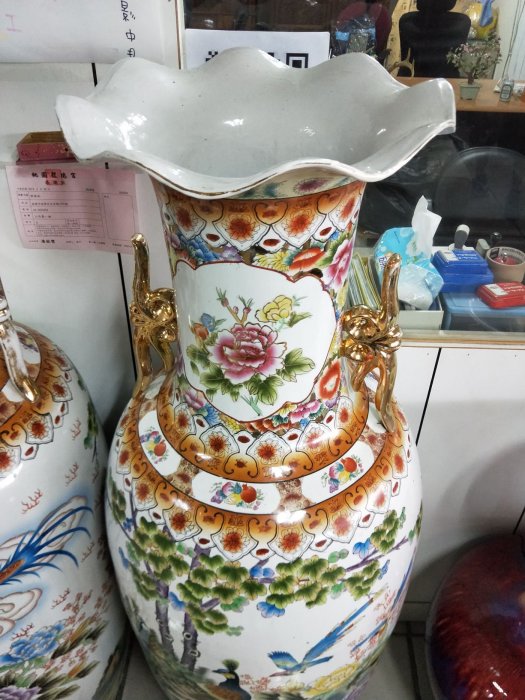 桃園國際二手貨超超超級大花瓶手工花瓶早期大花瓶| Yahoo奇摩拍賣