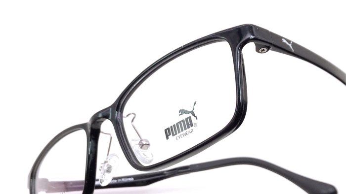 【本閣】PUMA 2013 韓國塑鋼光學方框眼鏡 男女小框黑色大臉超輕 超越TR90無感 高度數可有鼻墊 change