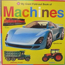 【書寶二手書T1／少年童書_ESF】My Giant Fold-Out Book of Machines_Jo Ryan, Priddy Roger