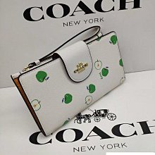 小皮美國代購  COACH 4607 新款印花牛皮女士手腕長夾 手腕包 手機包 附購證 買即送禮