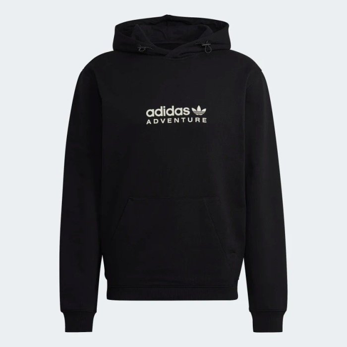 南🔥2022 12月 ADIDAS ADVENTURE HOODIE 連帽上衣 帽T 長袖 保暖 男 黑 HK5002