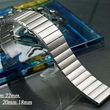 【時間探索】全新 不鏽鋼一體式實心摺疊扣-快拆式金屬錶帶 ( 24mm.22mm.20mm.18mm )