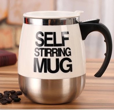 【用心的店】self stirring mug歐式不鏽鋼自動咖啡攪拌杯馬克杯咖啡杯電動泡咖啡杯