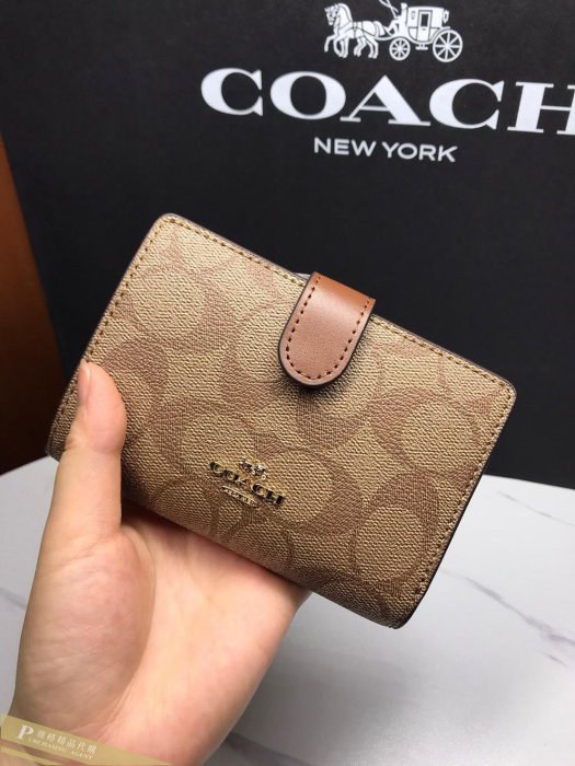 雅格精品代購 COACH 寇馳 23553經典帆布撞色拉鍊皮夾中夾 錢包 多卡位錢夾 (1)雙層皮夾   美國代購