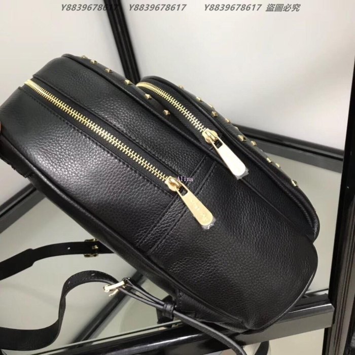 美國代購MICHAEL KORS MK 新款金屬鉚釘後背包 雙肩包 輕奢時尚