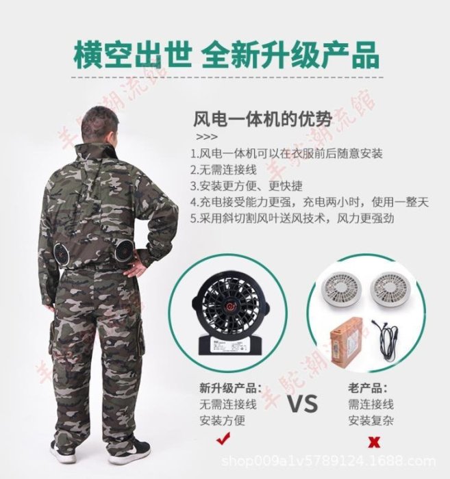 【快速出貨】空調服 冷氣 風扇衣加工訂制風扇空調衣服防暑降溫充電制冷風扇服電焊勞保服OEM