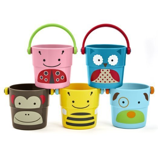 預購 美國帶回 正貨 新品 Skip Hop 寶寶洗澡玩具 動物園系列 可愛小籃子倒水桶組合 一組五個 生日禮 彌月禮