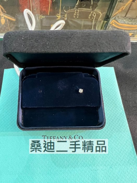 TIFFANY PT950 鉑金耳環 15分鑽(單顆)