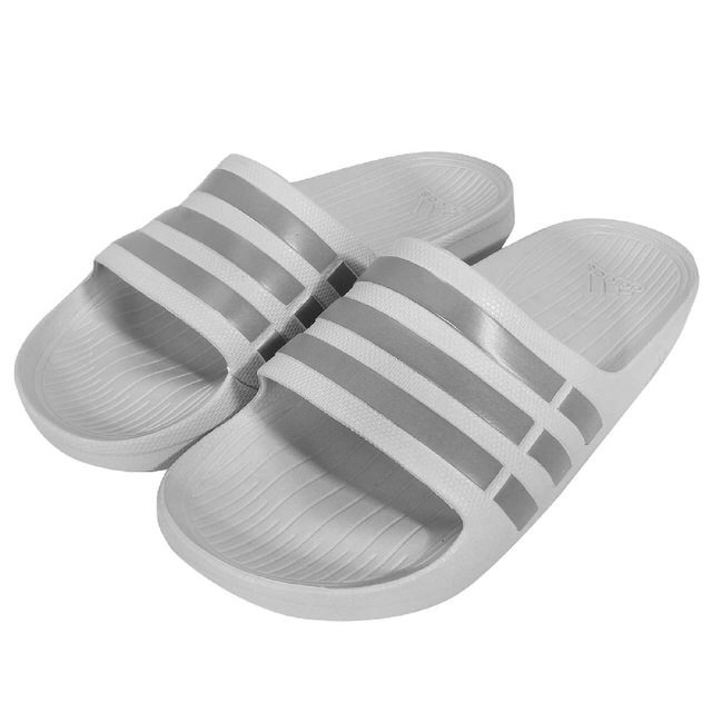 【豬豬老闆】ADIDAS DURAMO SLIDE 灰色 灰銀 運動 休閒 防水 海灘拖 拖鞋 男女 B44298