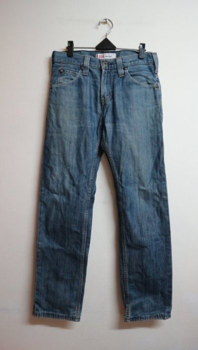 【G.Vintage】Levi's levis 504 皮牌淺藍低腰小直筒牛仔褲30腰