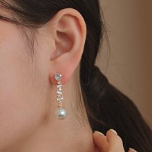 *~fuyumi boutique~*100%正韓 新款 超美排列鑽垂墜珍珠耳環 不列入賣場優惠