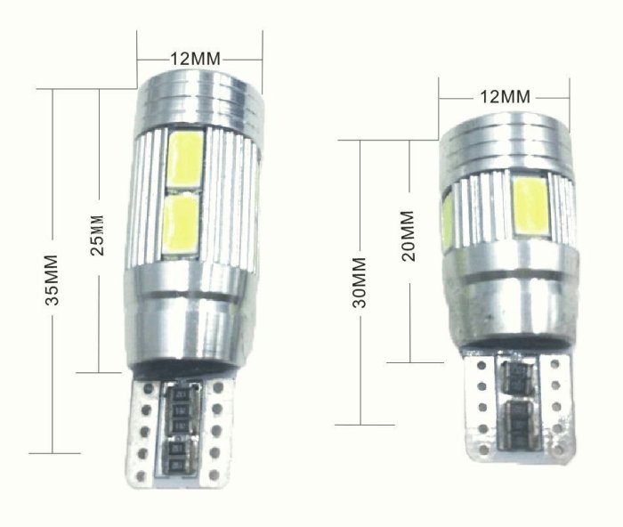 示寬燈超亮led透鏡汽車車外燈日行燈改裝t10大功率燈泡裝飾燈小燈-6燈