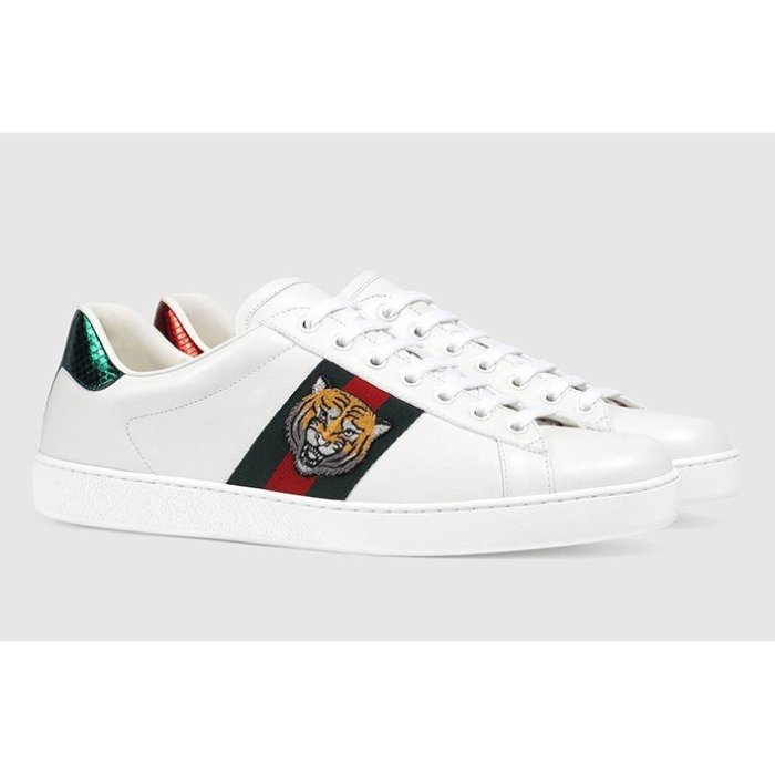 【二手正品】 Gucci 18SS SNEAKER 小白鞋  虎頭刺繡 現貨