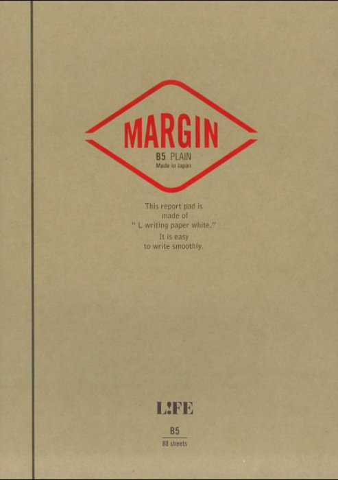 =小品雅集= 日本 LIFE MARGIN REPORT B5 上掀式筆記本（空白）R761