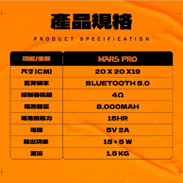 【台中愛拉風│ZOEAO Gravastar專賣店】重力星球無線藍芽5.0喇叭 - Mars Pro 重裝機甲 藍牙音響