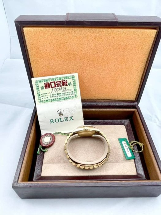 鑫泰典精品 盒單齊全 ROLEX 勞力士 18238 紅蟳 18K金錶 盒單齊全 原裝 手錶  名錶（已售出）