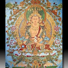 【 金王記拍寶網 】S1737  中國藏傳佛教西藏刺繡唐卡 近代刺繡 刺繡 (大)一張 完美罕見~