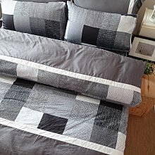 【MEIYA 小鋪】100%精梳棉 工業風格《幾何空間》標準雙人5X6.2尺薄床包三件組 加高 單品 ／無印IKEA風格