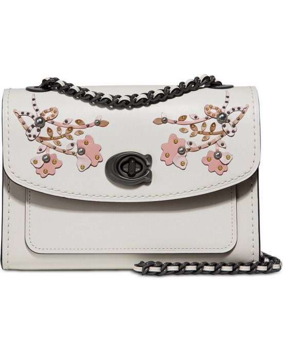 Coco小舖COACH 54622 Floral Embroidered Parker 18 Shoulder Bag