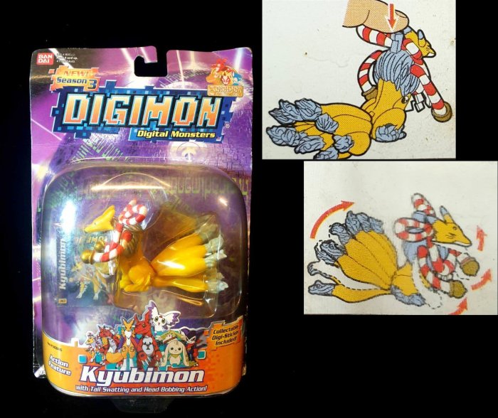 A-31 櫃 ： KYUBIMON 妖狐獸 九尾狐獸 DIGIMON 數碼寶貝 TAMER ACTION 　富貴玩具店