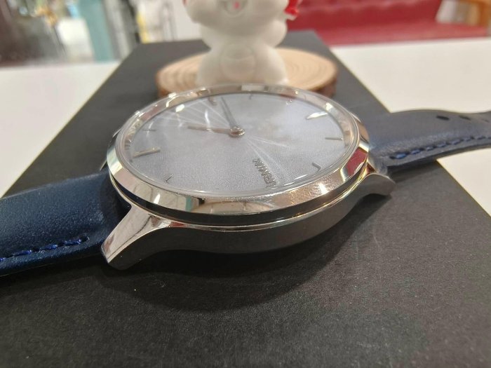 【艾爾巴二手】GARMIN vivomove luxe 指針智慧腕錶 42MM 皮革錶帶藍#二手手錶#漢口店08208