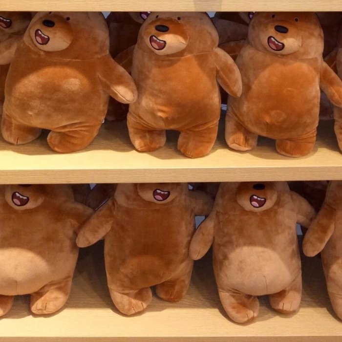 BOxx潮玩~熊熊遇見你 cn 日本正品miniso名創優品我們裸熊11寸站姿毛絨公仔可愛娃娃抱枕