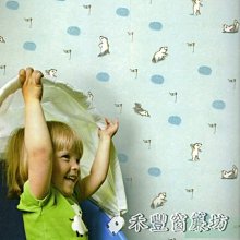 [禾豐窗簾坊]雪地白熊兒童專用卡通壁紙(2色)/壁紙裝潢施工