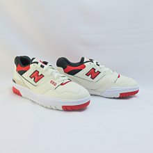 New Balance 550 男女 復古 休閒鞋 BB550VTB 米白x紅【iSport愛運動】