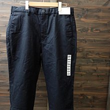 CA 日本品牌 UNIQLO 深藍 合身版 彈性卡其七分褲 91cm 一元起標無底價P313