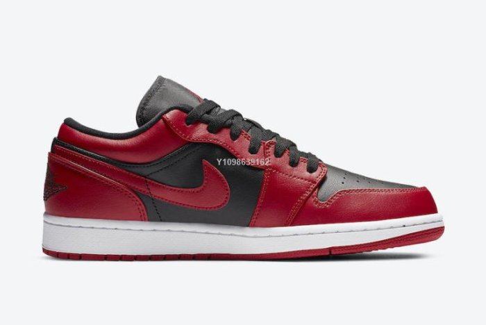 代購】Nike Air Jordan 1 Low Varsity Red 反轉黑紅低幫休閒百搭籃球鞋