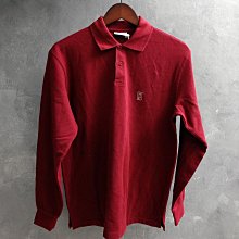 CA 史蒂文麗 STEFANEL 全新 深紅 純棉 長袖POLO衫 S號 一元起標無底價Q858