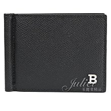 【茱麗葉精品】全新商品 BALLY 6306257 BALMERR 金屬LOGO牛皮8卡短夾.黑 現貨