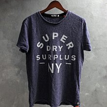 CA 英國品牌 SUPERDRY 紫藍 純棉 休閒短t L號 一元起標無底價R113