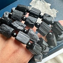 超級稀少原礦-優質黑碧璽13~15mm++（單圈）手珠手鍊DIY 串珠項鍊-點點水晶