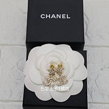 【巴黎王子1號店】《CHANEL》香奈兒 ABB278 金色 雙C Logo 星星 水鑽 耳環~預購