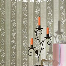 [禾豐窗簾坊]珠光雕花線板直條紋壁紙(3色)/壁紙窗簾裝潢安裝施工