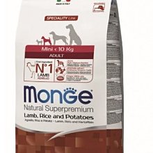 【阿肥寵物生活】Monge 瑪恩吉 天然呵護 小型成犬配方(羊肉+米+馬鈴薯) 2.5kg