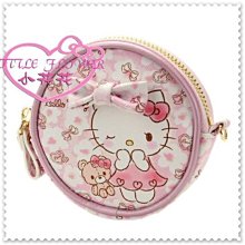 小花花日本精品♥ Hello Kitty  DEARISIMO聯名 零錢包 萬用 圓型 粉色寶石小熊  99933302