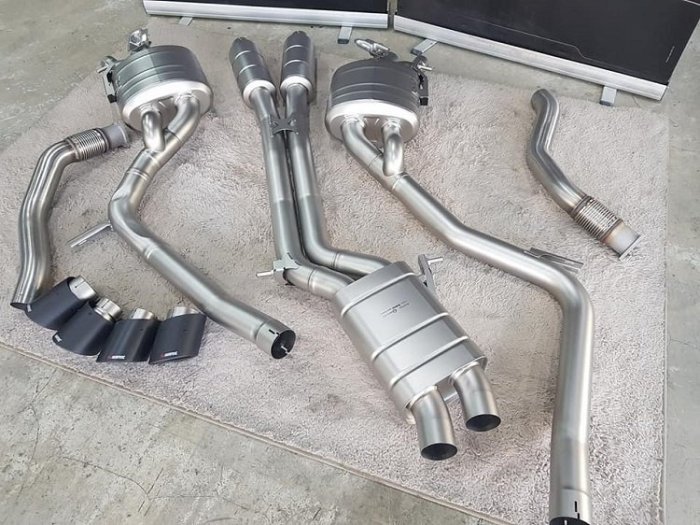 【YGAUTO】東歐直送 斯洛文尼亞 Akrapovic 奧迪 S6/S7 改裝蠍子鈦合金排氣管