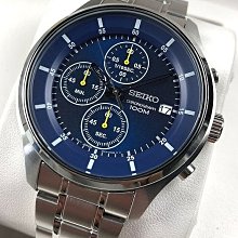 【全新原廠SEIKO】【原廠精裝盒、原廠保證書】三眼計時防水100M石英錶-SKS537P1【天美鐘錶店家直營】