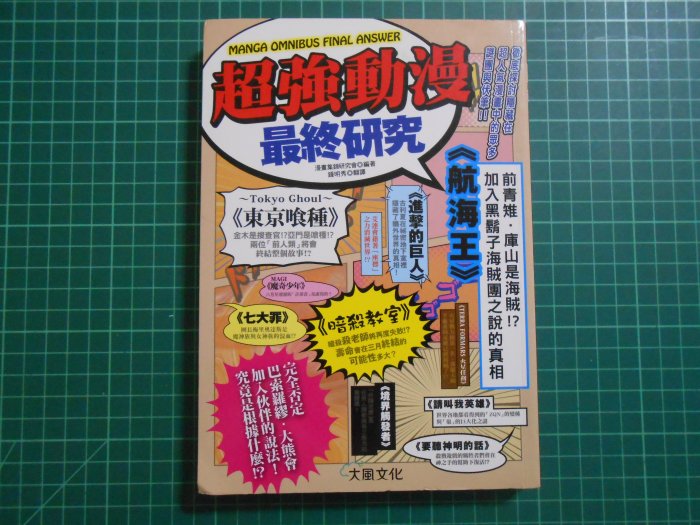 《 超強動漫最終研究 》 漫畫集錦研究會著   大風文化  幾乎全新  【CS超聖文化2讚】