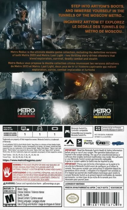 【全新未拆】任天堂 SWITCH NS 戰慄深隧 終極版 地鐵歸來 回歸 METRO REDUX 英文版【台中恐龍電玩】