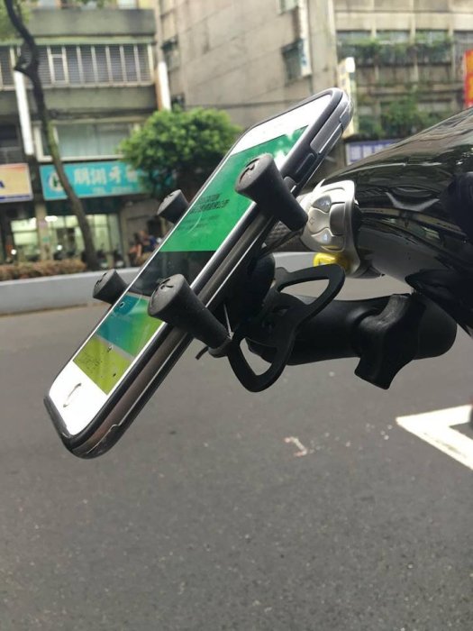 駿馬車業 GOGORO 美國 RAM MOUNTS 專用手機架 X型夾/M8螺絲固定座/標準支臂中夾/白鐵螺絲1支