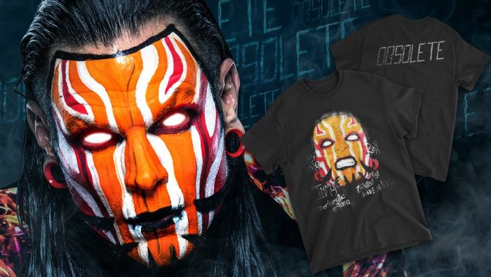 [美國瘋潮]正版WWE Jeff Hardy Obsolete T-shirt 陳腐面具Hardys戰鬥臉譜款衣服熱賣