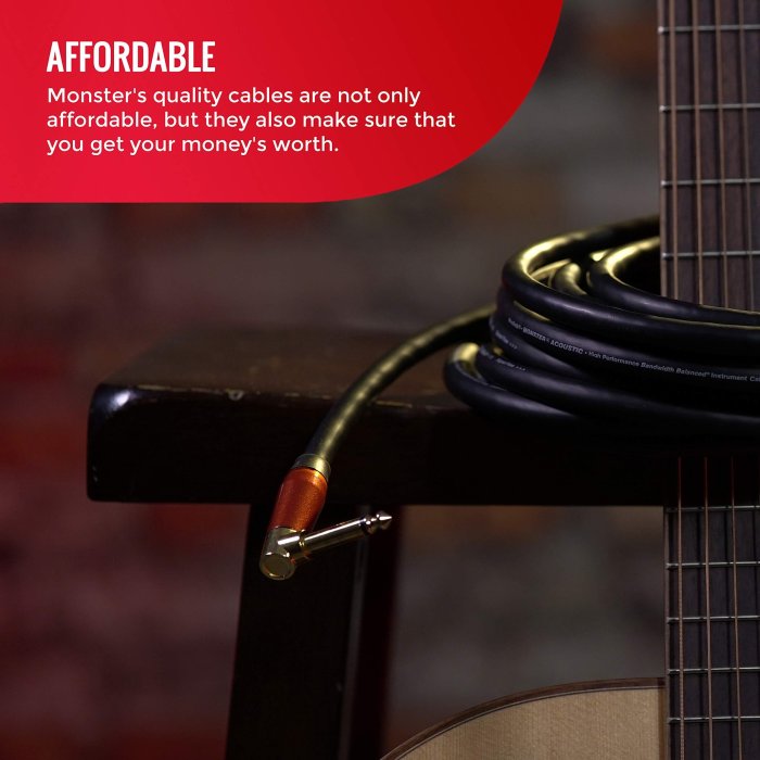 MONSTER魔聲Acoustic原聲木吉他專用降噪線樂器連接線~新北五金線材專賣店