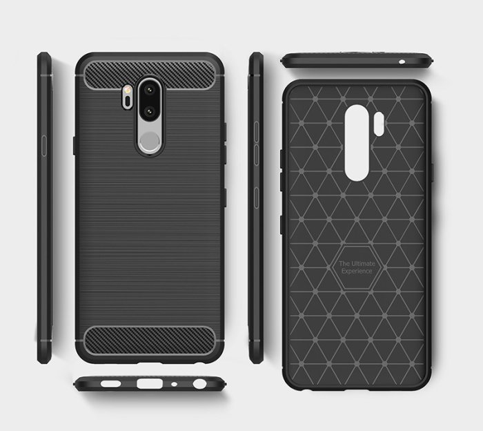 LG手機殼 Lg G7 G8 ThinQ G6 Q7 Q6 Plus 軟質防震 TPU 手機殼碳纖維質感減震保護套手機殼外殼